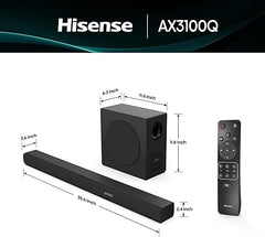 Hisense AX3100Q 500W 3.1Ch Soundbar with Dolby Atmos
