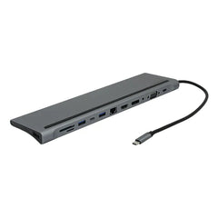 Vention USB-C Multi-Functional 12in 1 Docking Station-Type-C TO DP/HDMI/VGA/USB-C Gen 1/USB 2/RJ45/SD/TF/TRRS 3.5mm/PD.0