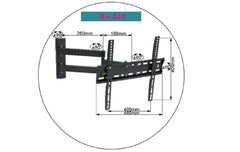 Full-motion Tv Wall Mount Suitable for 24-55 inch Upto 30kgs