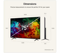 LG QNED72 75" QNED AI 4K HDR Smart TV 2026 - 75QNED72B6
