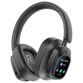Promate VuTune High-Definition Hybrid ANC Headphones with Detachable Magnetic LCD Touch Screen Controller.