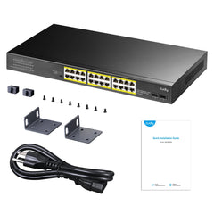Cudy 24-Port Gigabit PoE(300Watts)+Switch With 2 Gigabit SFP Slot