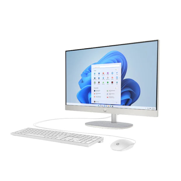 HP AIO 27-cr2037nh 27″ TOUCHSCREEN Desktop, Intel Ultra 7 255U Processor, 8GB RAM, 512GB SSD, DOS, WHITE