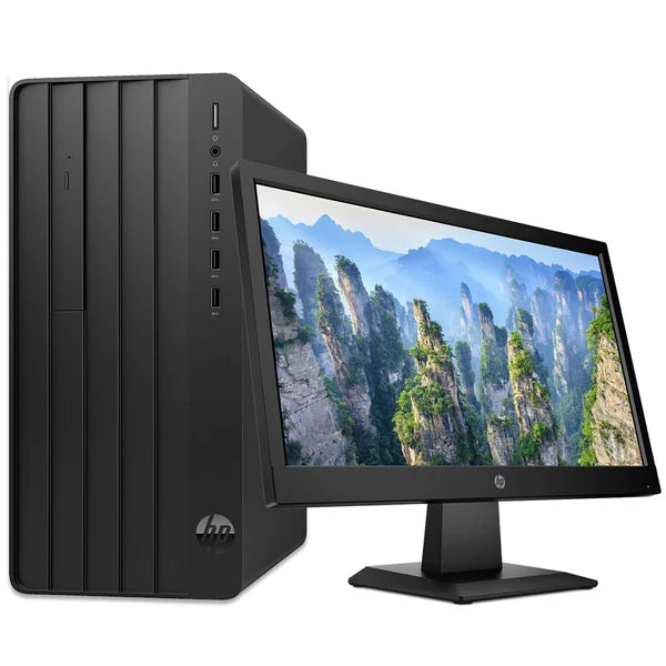 HP Pro Tower 290 G9 Intel® Core™ i5-12400, 8GB DDR4-3200 RAM, 512GB SSD,Integrated Intel UHD Graphics,1GB VGA CARD,DOS; 3 USB Type-A;1 Power Connector; 1 RJ-45;1 HDMI 1.4;1 DisplayPort TM 1.4;1,20 Inch Monitor Desktop PC