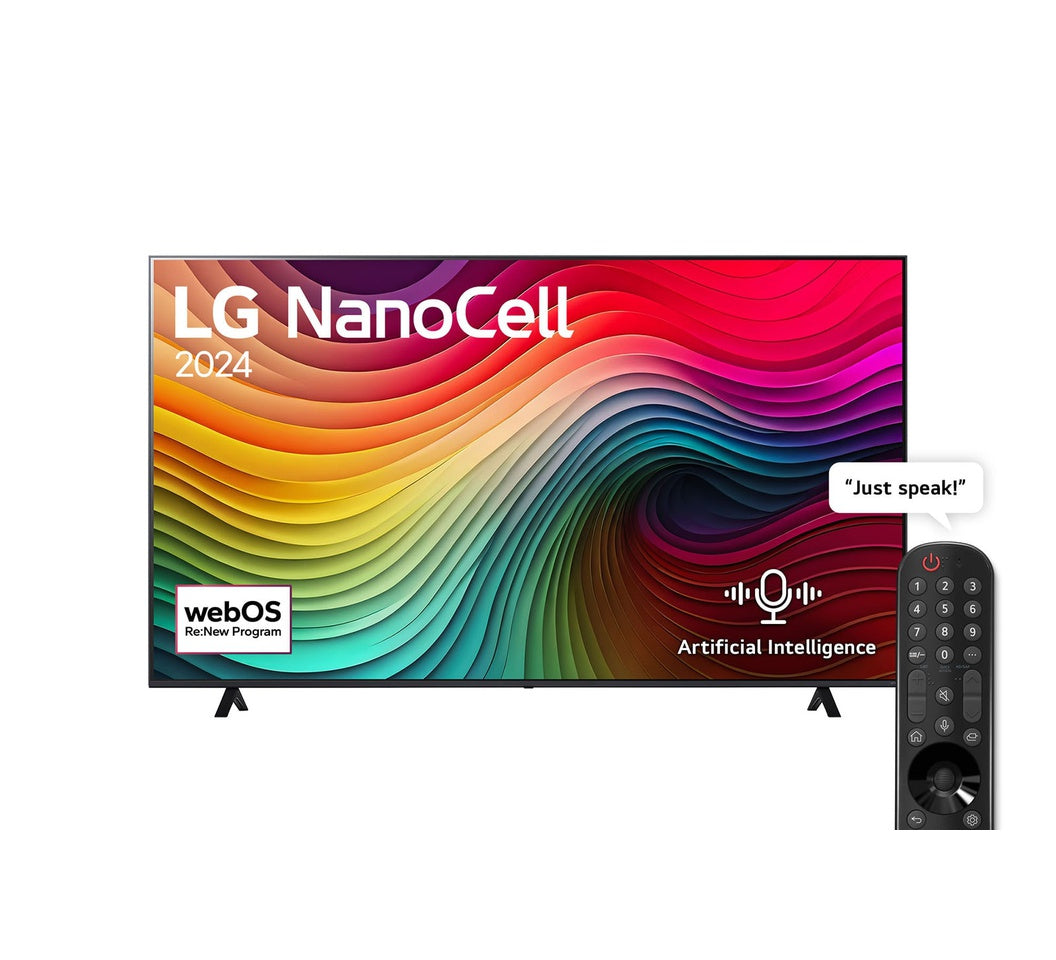 LG NanoCell AI NANO80T6A 4K Smart TV AI Remote HDR10 webOS24
