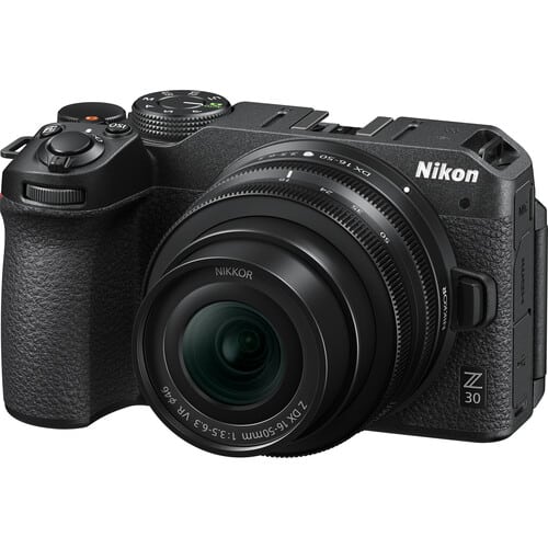 Nikon Z30 mirrorless camera with 16-50mm f3.5-6.3 VR lens