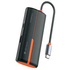 Light Wave-DOCK-51A Light Wave USB C Multi-functional 5 In 1 Docking Station Type C To HDMI 4K@30Hz,3x USB 3.0/High Speed Data And Charging/Black/0.17M Cable/PD 100W