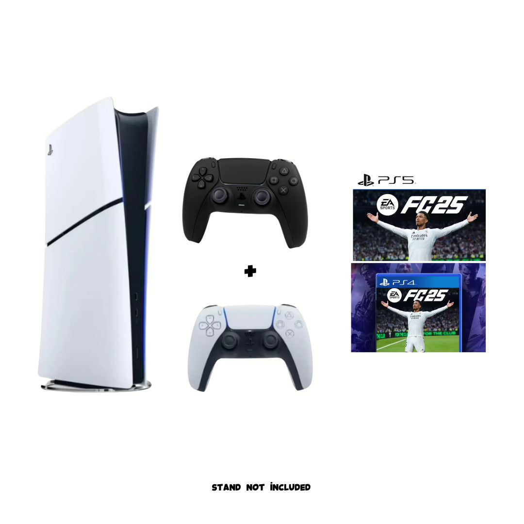 Sony PS5 standard slim 1TB 2 controller +FC25