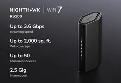 NETGEAR RS100-100NAR Nighthawk Dual-Band WiFi 7 Router